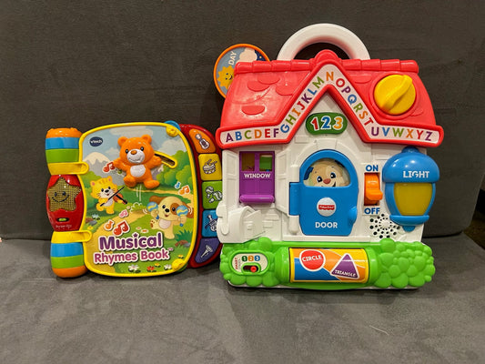 Seller 128 - REDUCED VTech and Fisher Price Electronic Busy Board and Musical Book