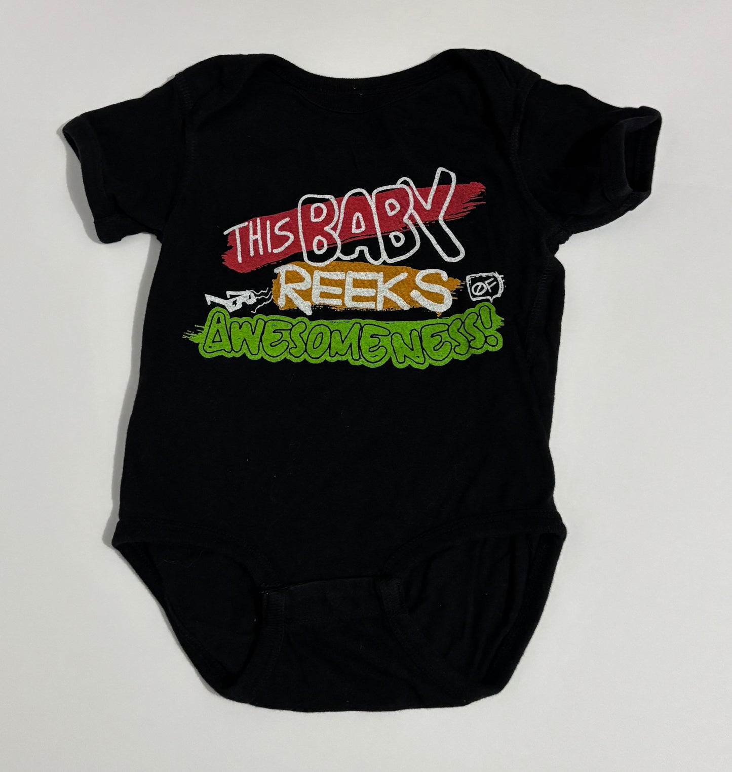 #132 - WWE: "This Baby Reeks of Awesomeness" Onesie, 18M
