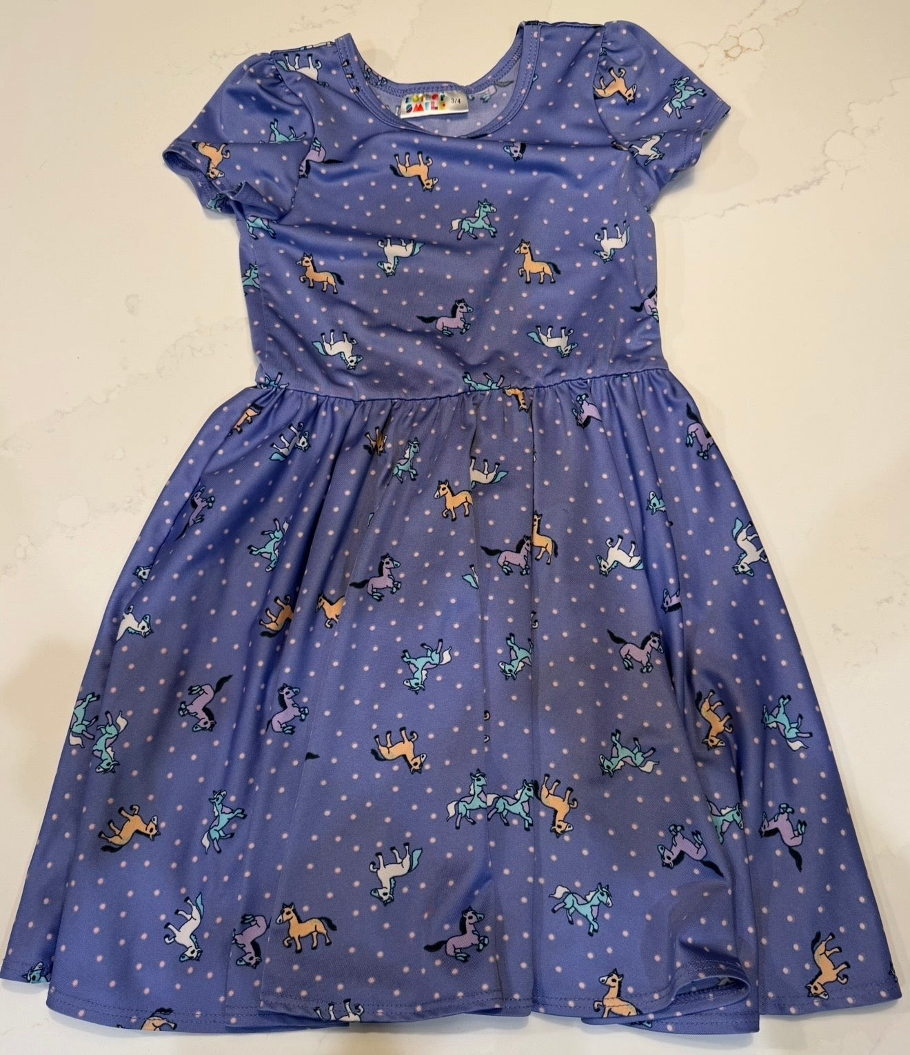 #133 dot dot smile 3/4 dress
