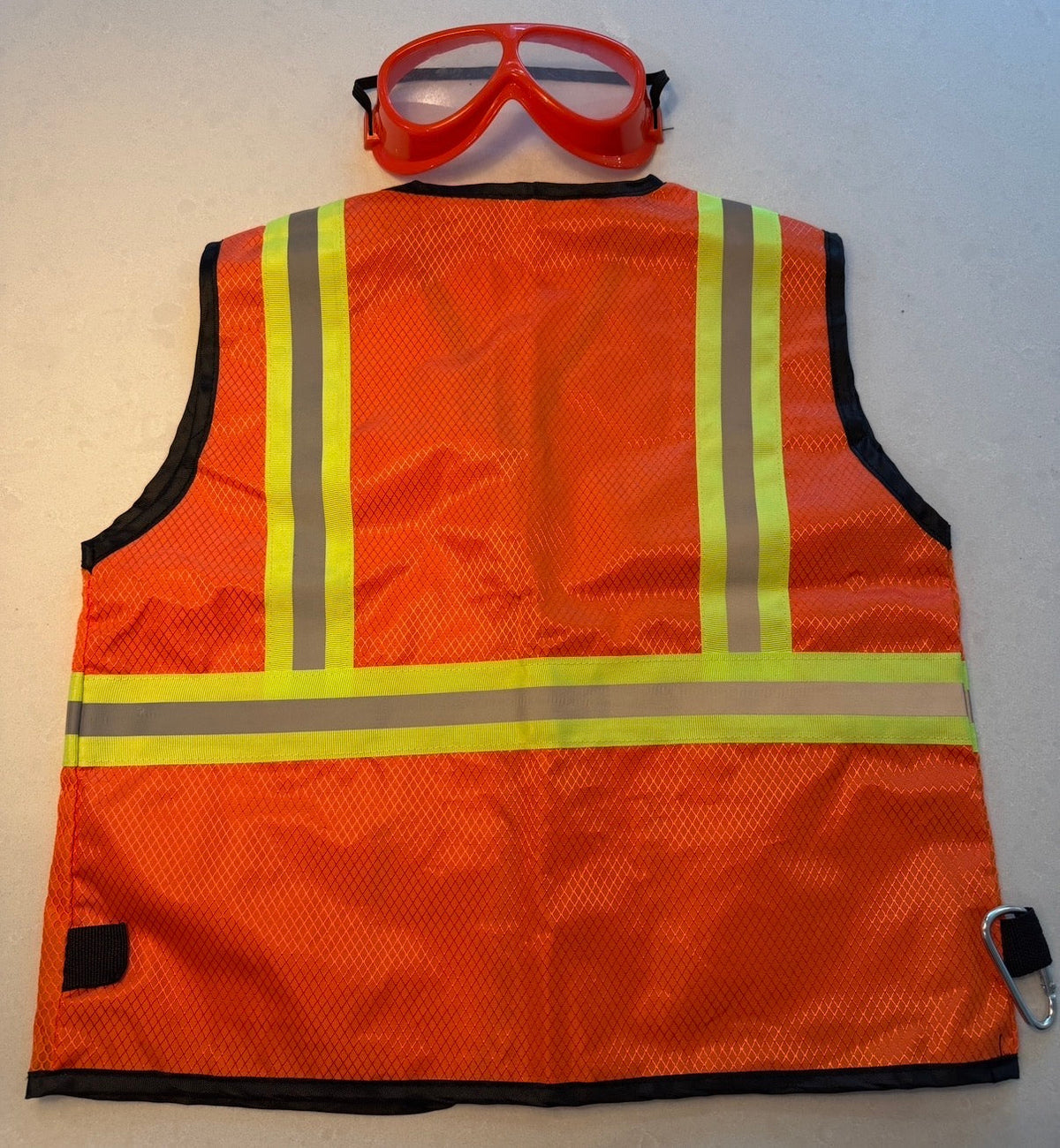 #9 Little Kid Construction Worker Vest and Safety Goggles Costume