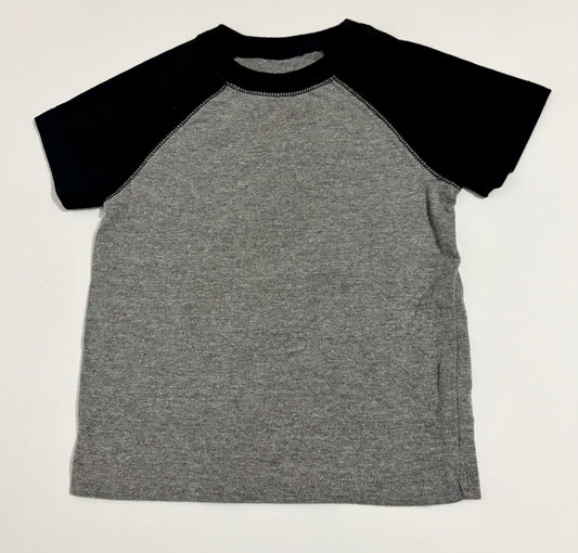 #132 - Cat & Jack: Black/Grey Raglan Style T-Shirt, 18M