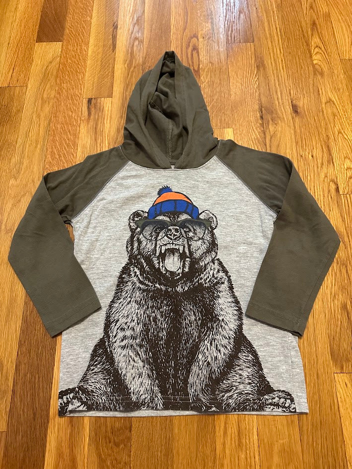 Seller #82 Boys size 5 hooded long sleeve shirt