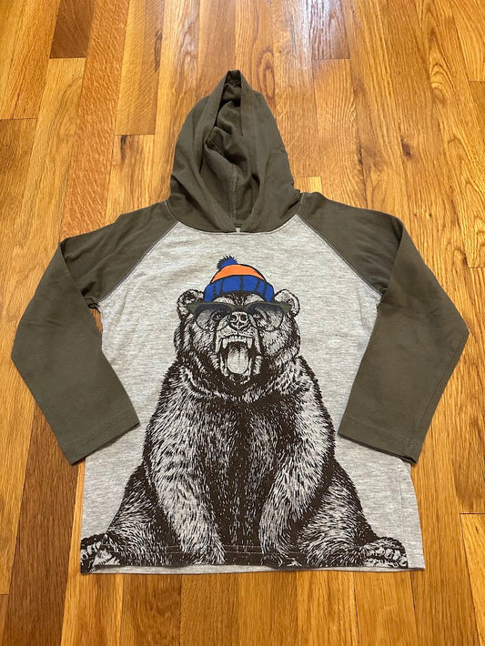 Seller #82 Boys size 5 hooded long sleeve shirt