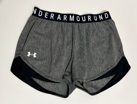#132 - Under Armor: Women's Grey/Black Athletic Shorts, Size M