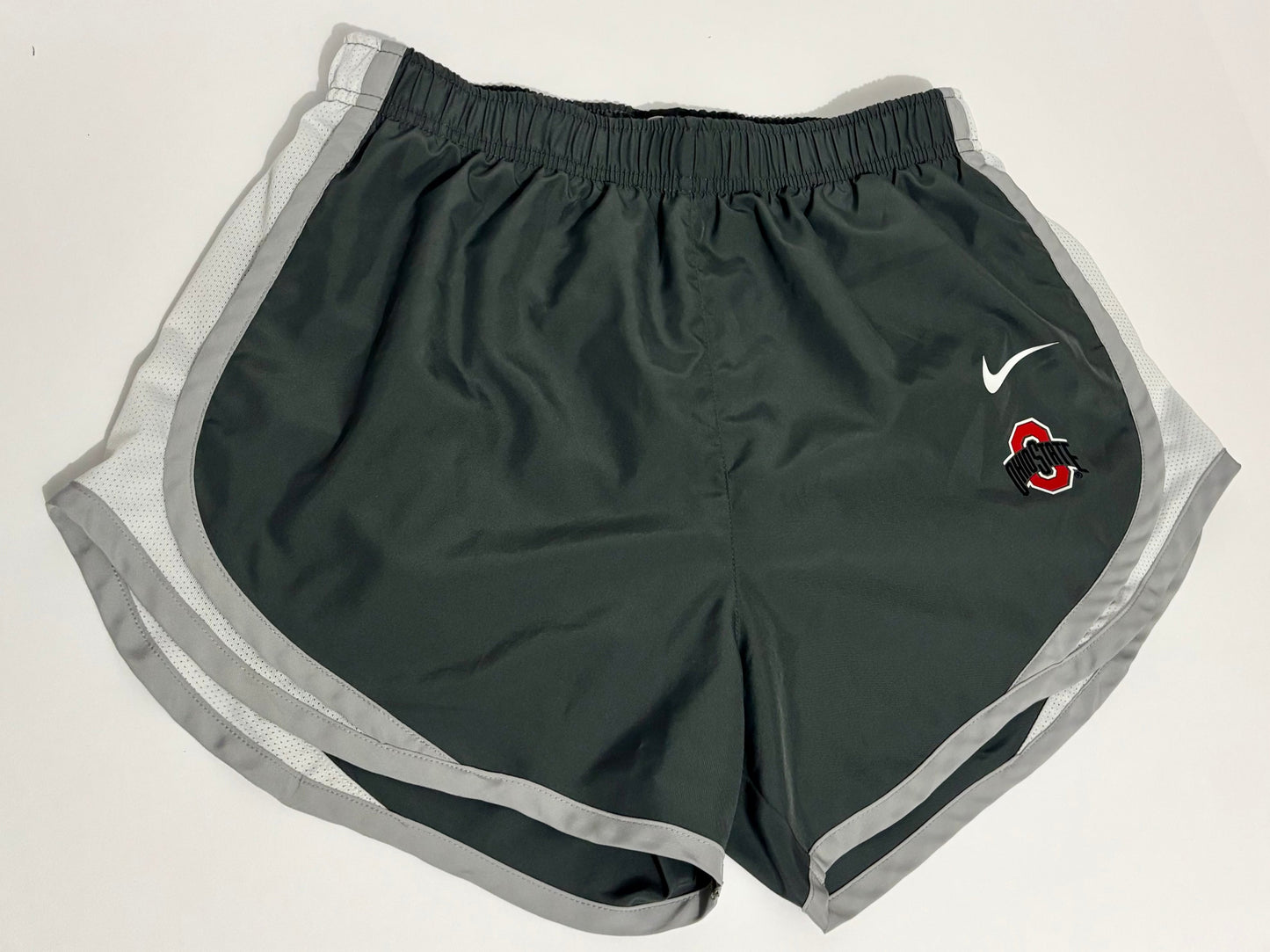 #132 - Nike: Women's Dri-Fit Grey/White Ohio State Shorts, Size S