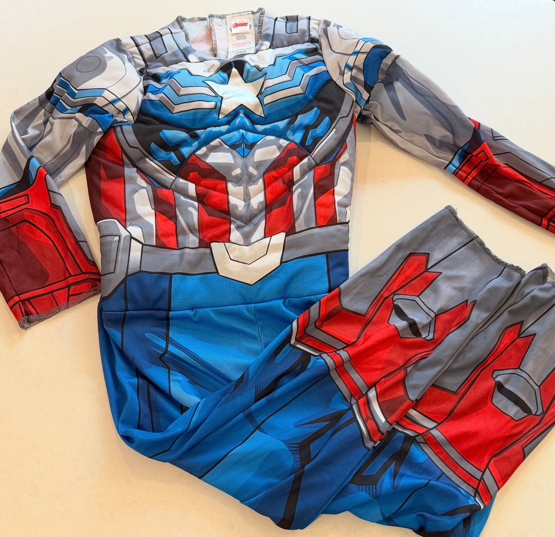 #9 Boys Small Marvel Avengers Captain America Costume