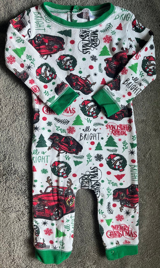Seller #13 Bucees boys 9 months footless Christmas sleeper