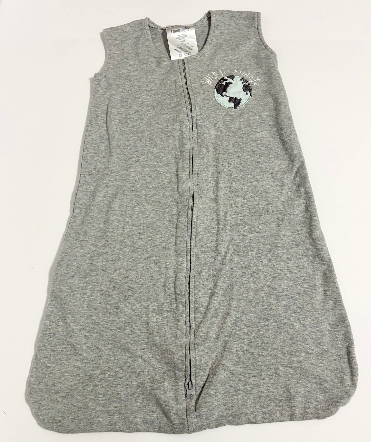 #132 - REDUCED- Lambs & Ivy: "Wild for Wildlife" Sleep Sack, Size S (0-6M) - LIKE NEW!