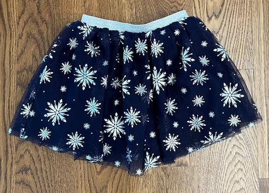 #33 Girls 4T Disney Frozen Navy / Silver Skirt with built in Shorts