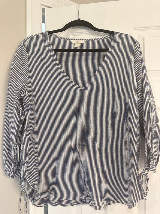 H&M Size 10 Blue & White striped shirt - Women's