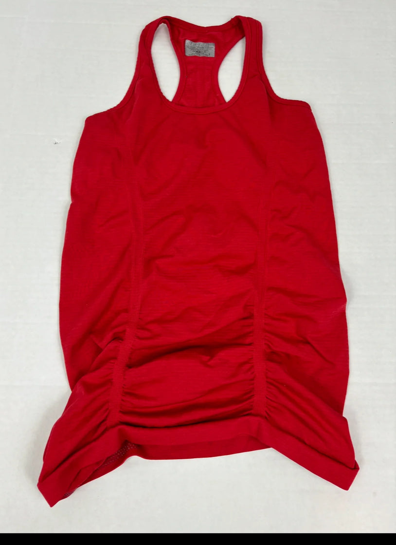 Women Small Athleta pair of White and Red Racerback Tank