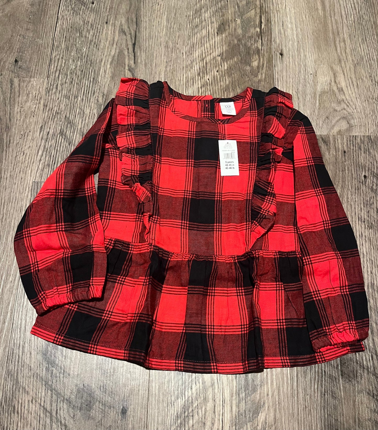 #13 New 3T girl plaid shirts Christmas gap