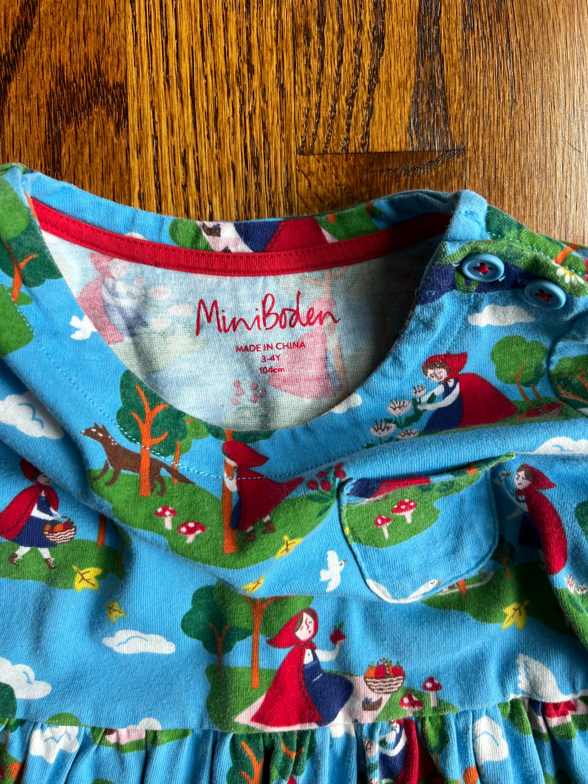 Seller #115 - Boden Girls 3-4Y Little Red Riding Hood Dress, GUC