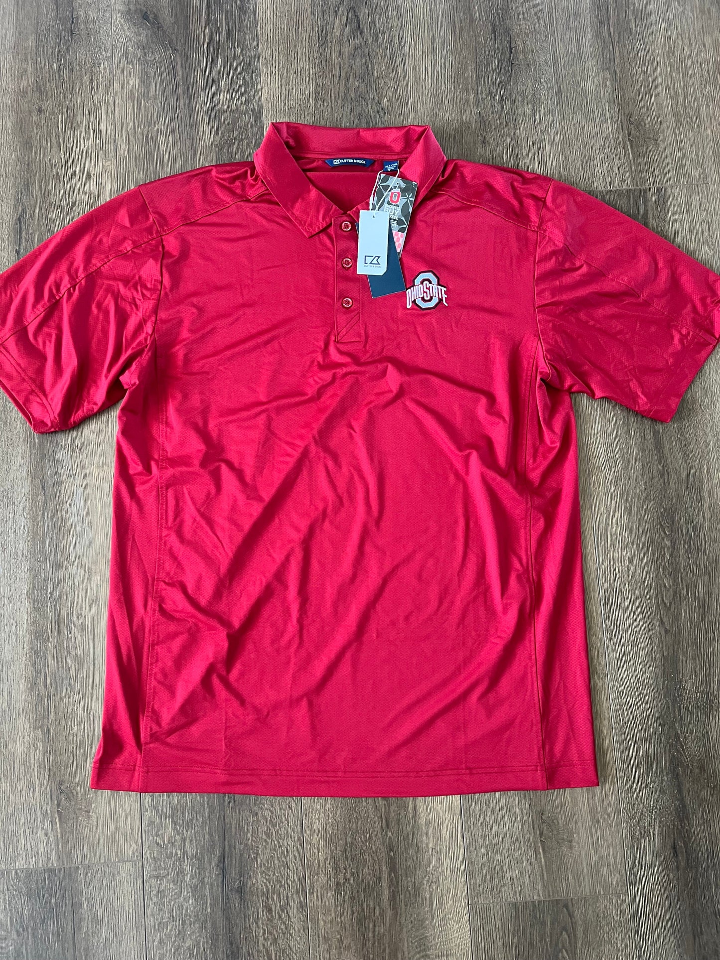 #173-Men's NWT Cutter&Buck Ohio State polo size XLT