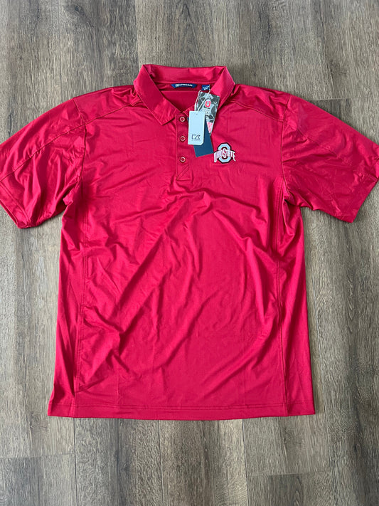 #173-Men's NWT Cutter&Buck Ohio State polo size XLT