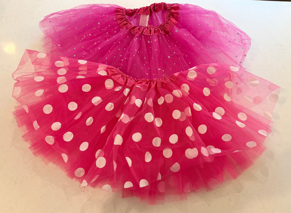 #9 Girls One Size Pink Tutu Skirts (x2)