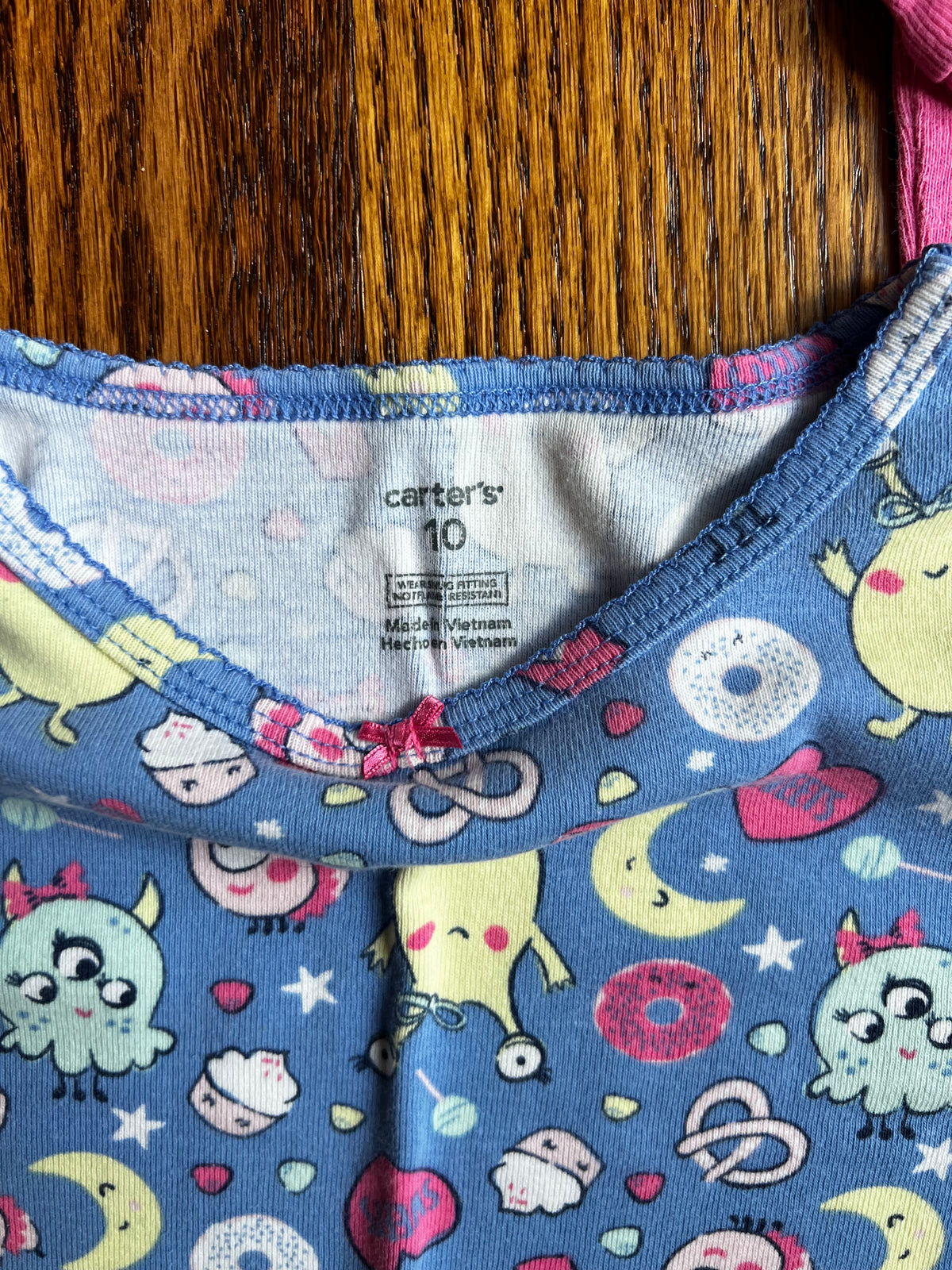 Seller #115 - Carter’s Girls 10 (similar to 8/10) Long Sleeve Pajamas (2 Pairs, Pink & Blue), GUC