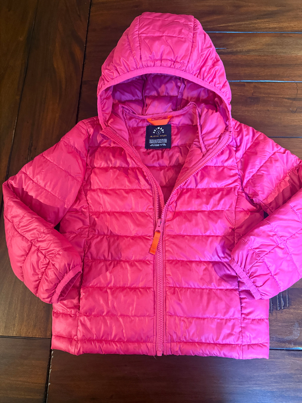 #51 Girls 5T Primary Pink Puffer Coat