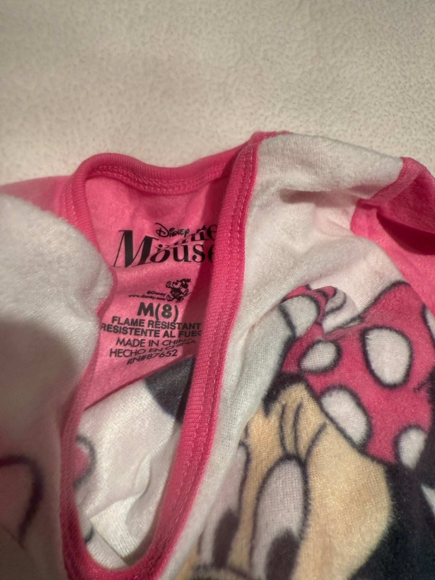 136 NWOT Minnie fleece pjs SUPER SOFT size 8