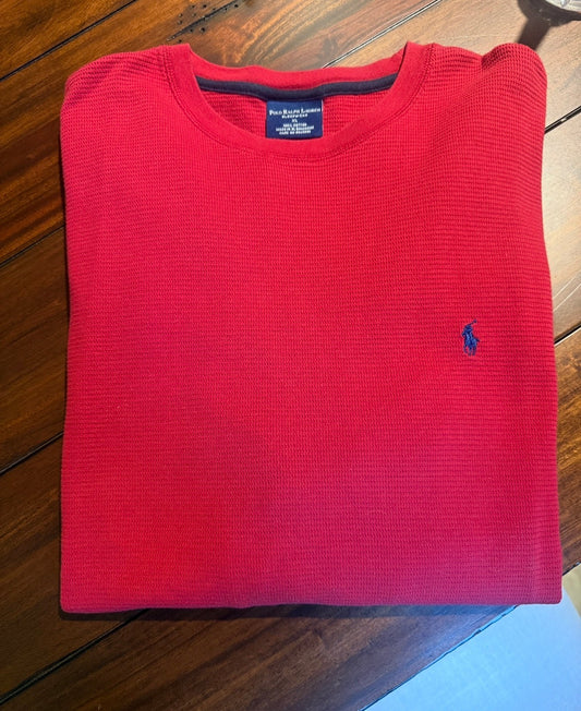 #51 Men’s Ralph Lauren XL Waffle Knit Long Sleeve Shirt