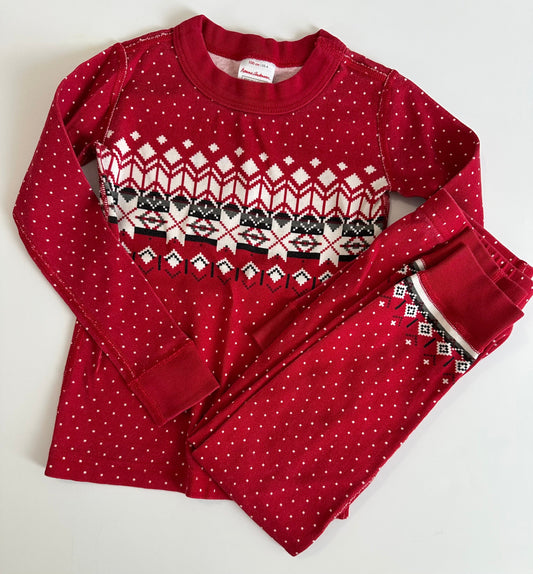 Seller #39 Hanna Anderson red fair isle size 100/4 pajamas