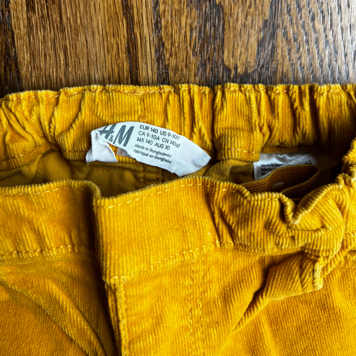 Seller #115 - H&M Girls 9-10Y (Run Similar to 8/10) Mustard Yellow Corduroy Pants, EUC