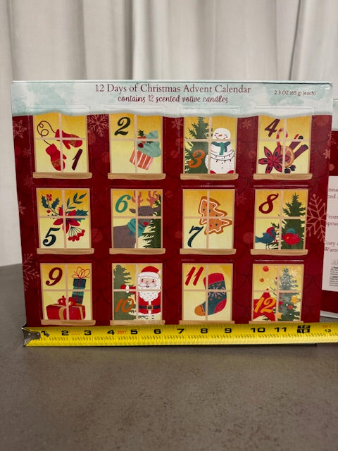#222 12 Days of Christmas Holiday Candle Advent Calendar (NIB)
