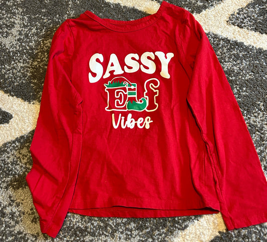 Seller 120, VGUC Girls Holiday Shirt, 6X