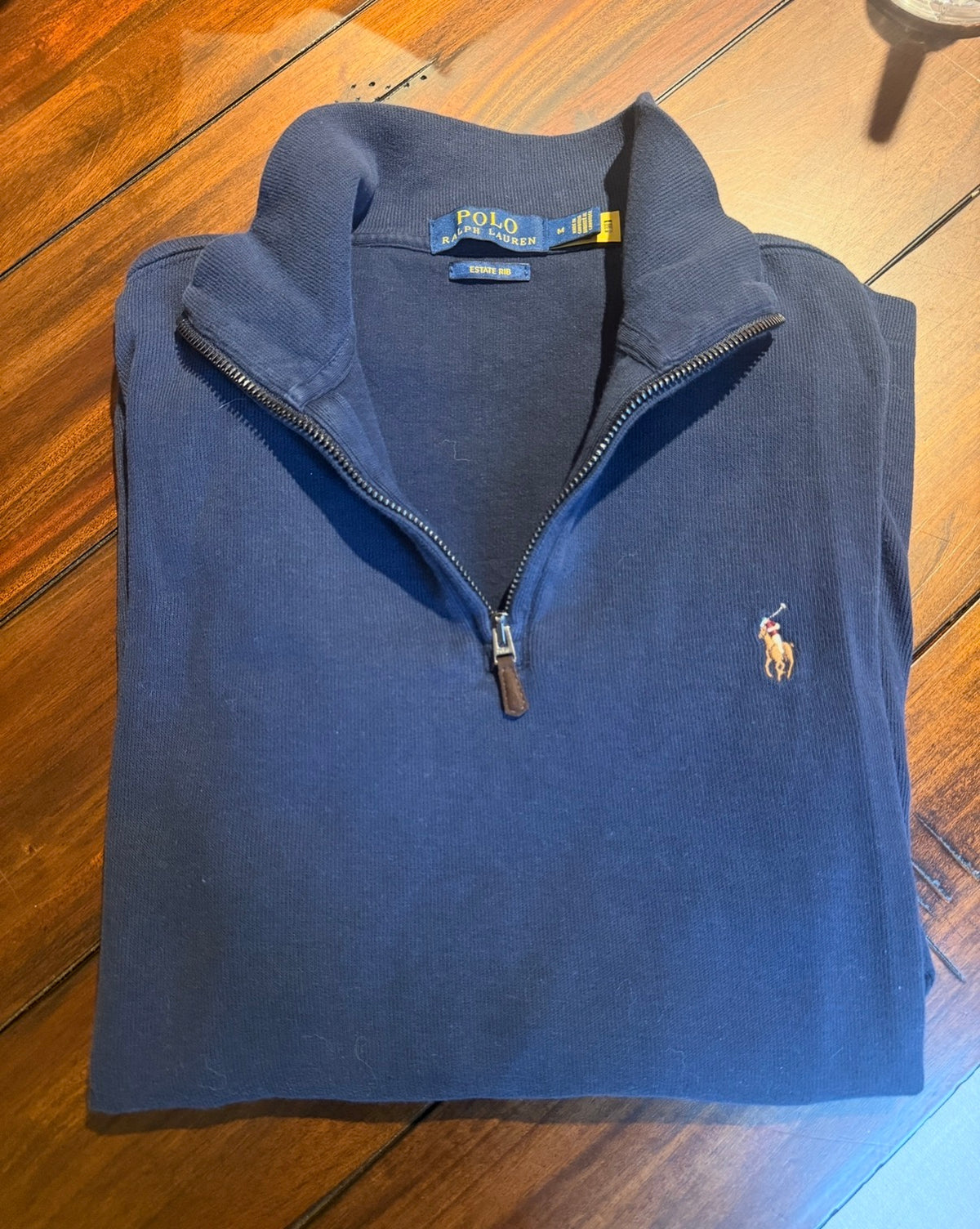 #51 Men’s M Polo Ralph Lauren Estate Ribbed Quarter Zip Sweater