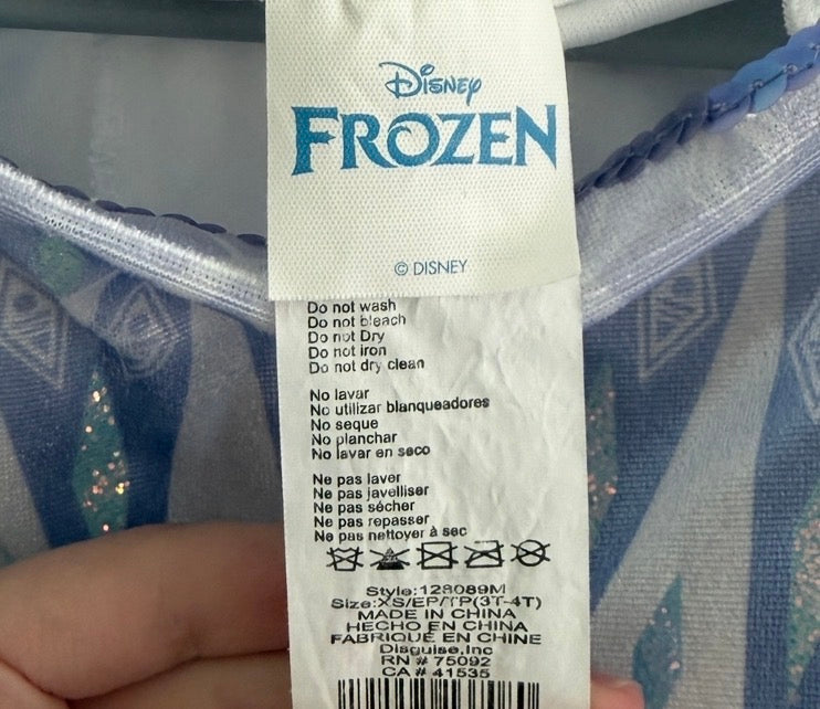 #9 Girls XS (3T-4T) Disney Frozen Elsa Light Up Costume