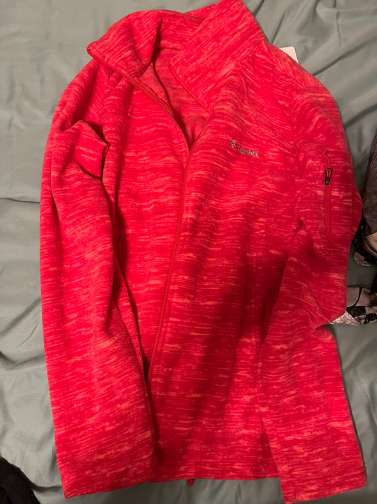 Seller #28 - Women's Columbia Fleece Jacket - Red/Pink - M - VGUC