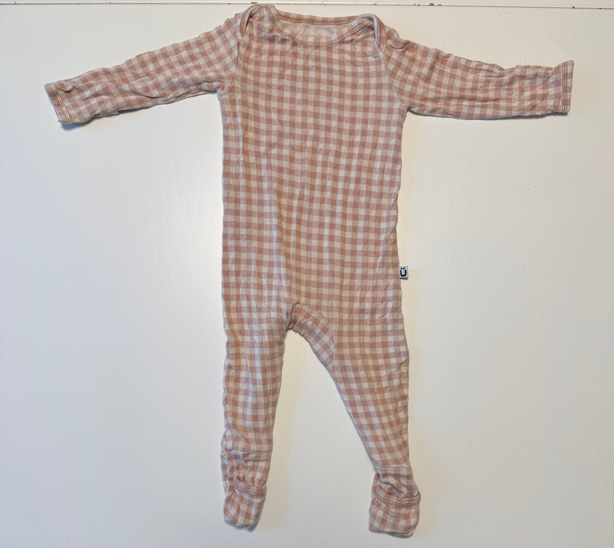 #93 Gunanuma convertible pajama with EZ-diaper zip girls size 3-6 months