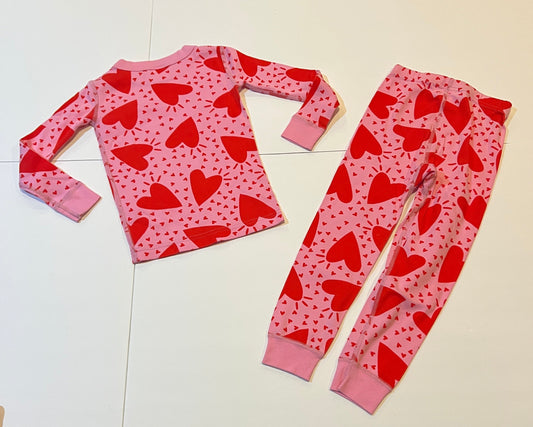 #180 Girls 4T Hanna Pink Hearts