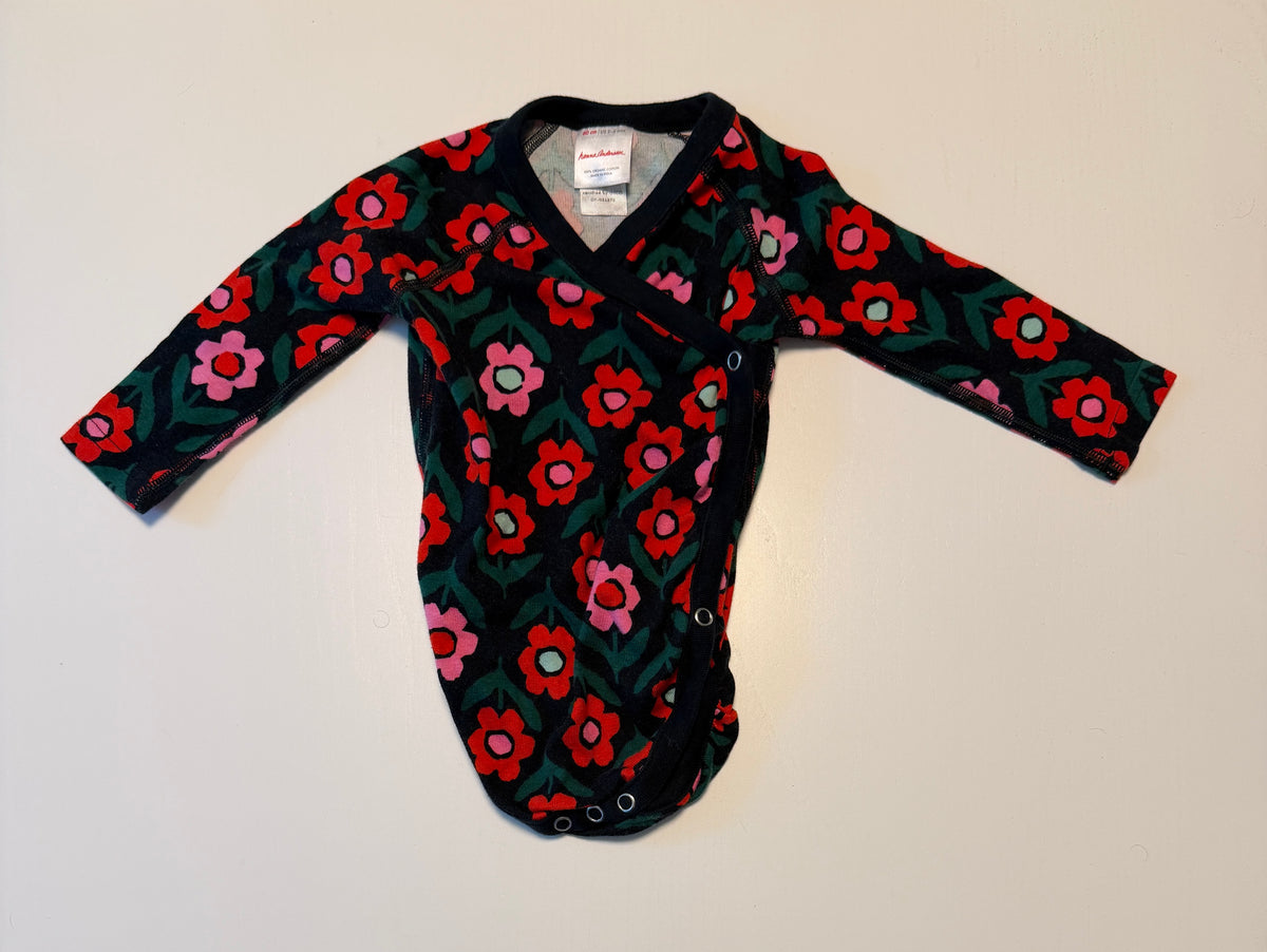 #93 Hanna Andersson long sleeve onesie girls size 3-6 months