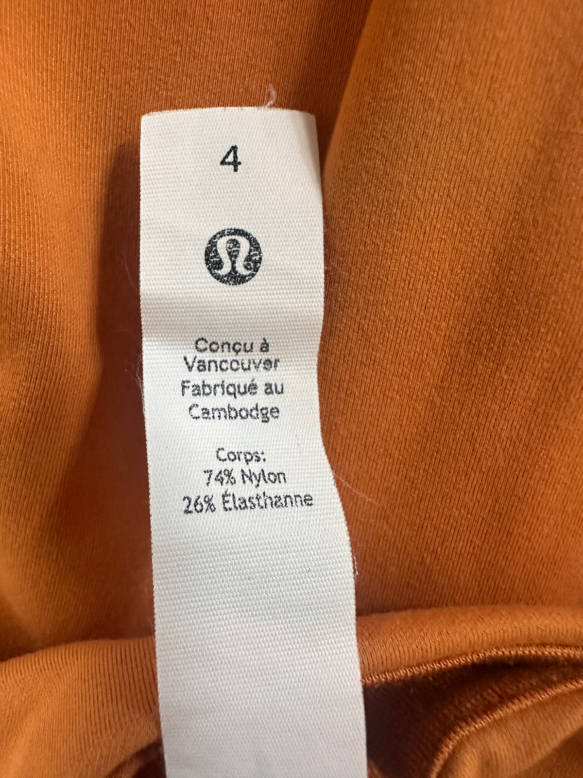 #163 Lululemon Orange Leggings - Women's 4 - EUC