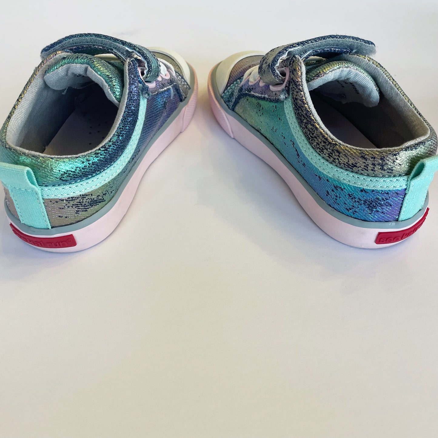 #118 | Size 10 | See Kai Run Girls Metallic Rainbow Sneakers