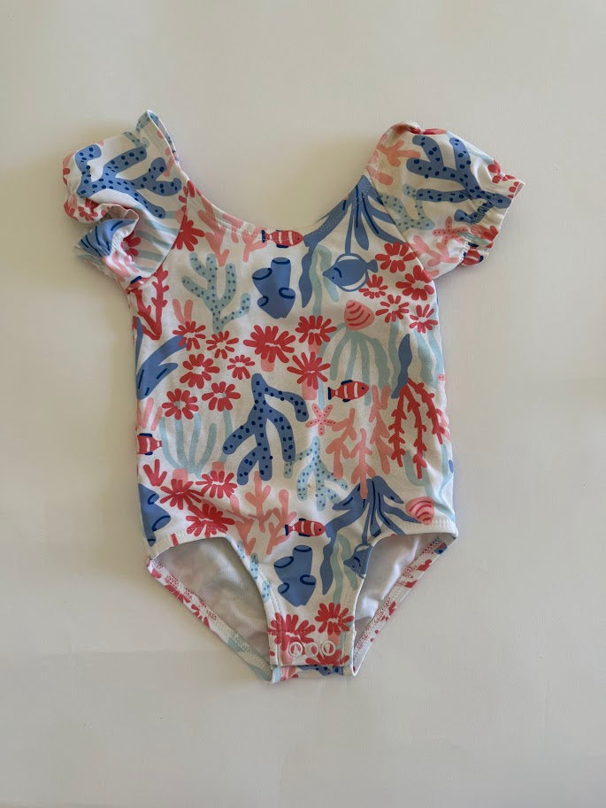 #78 REDUCED Carter's Short Sleeve Swim Suit Girls Size 9M