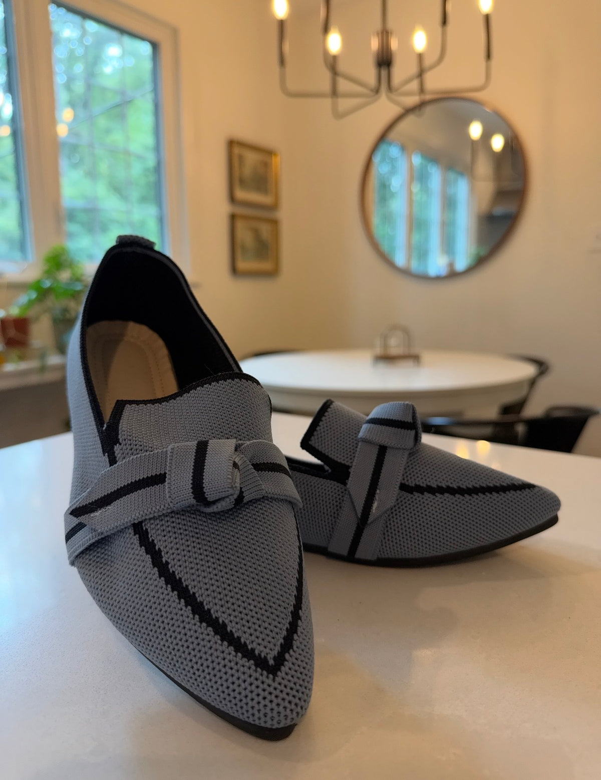 # Womens Size 38 Blue Pointed Toe Flats EUC