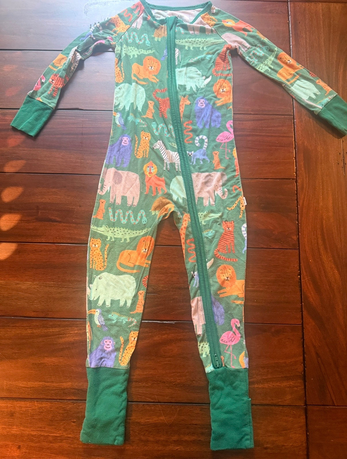 #51 Little Sleepies 2T Jungle Animals Bamboo Zippy Pajamas