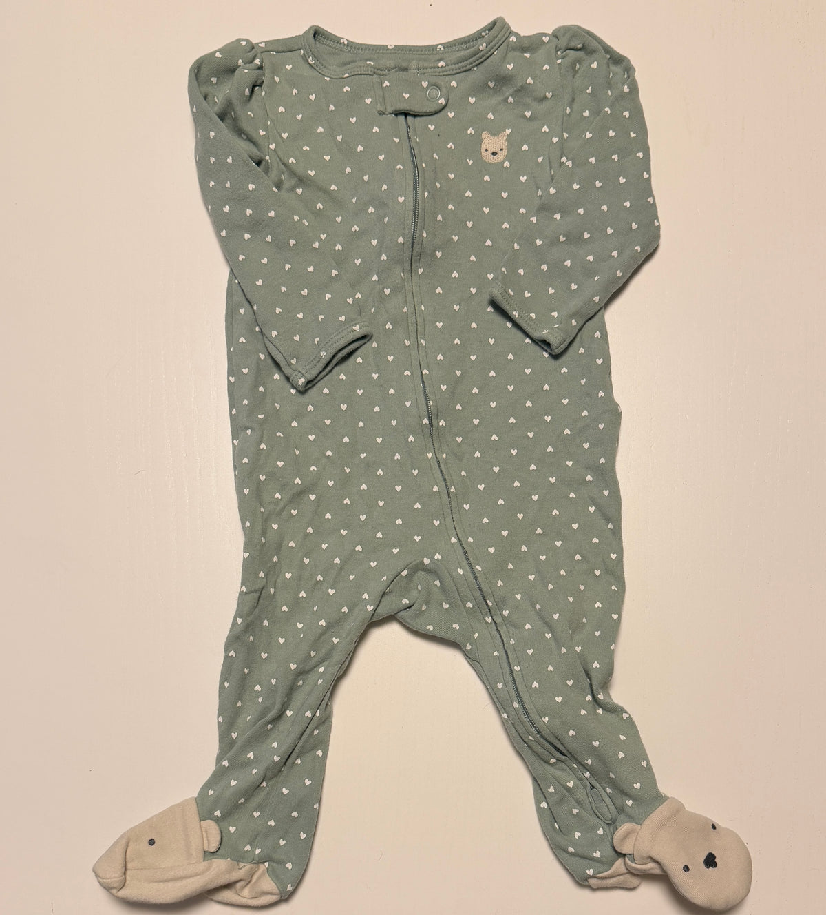#93 Carters 3-pajama bundle baby girl size 3-6 months