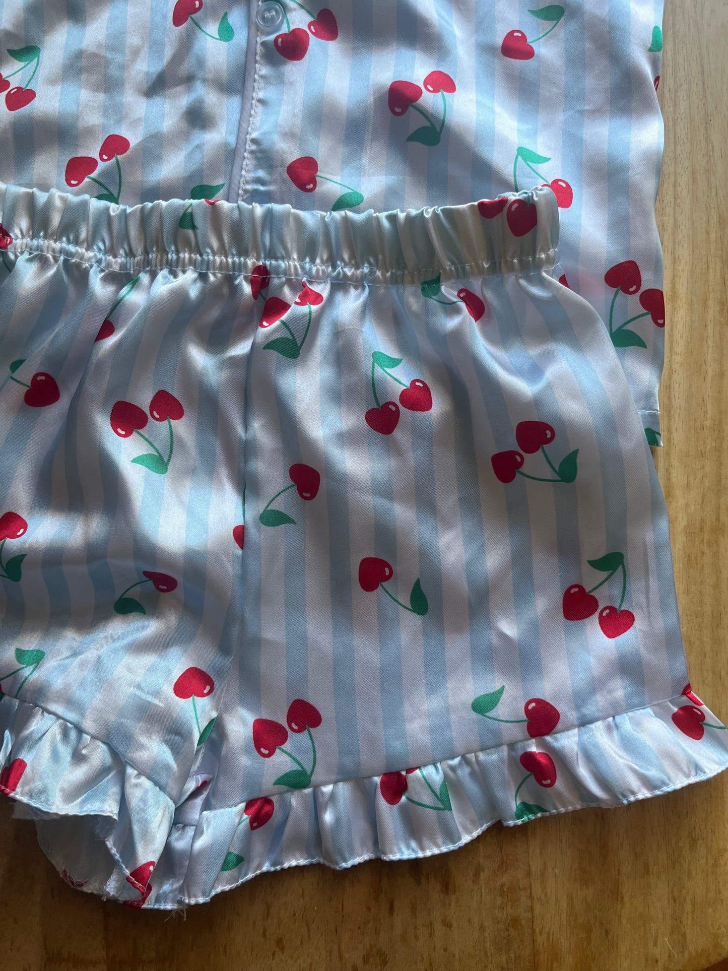 #97- bmagical 2pcs cherry striped pajamas - Size 5/6