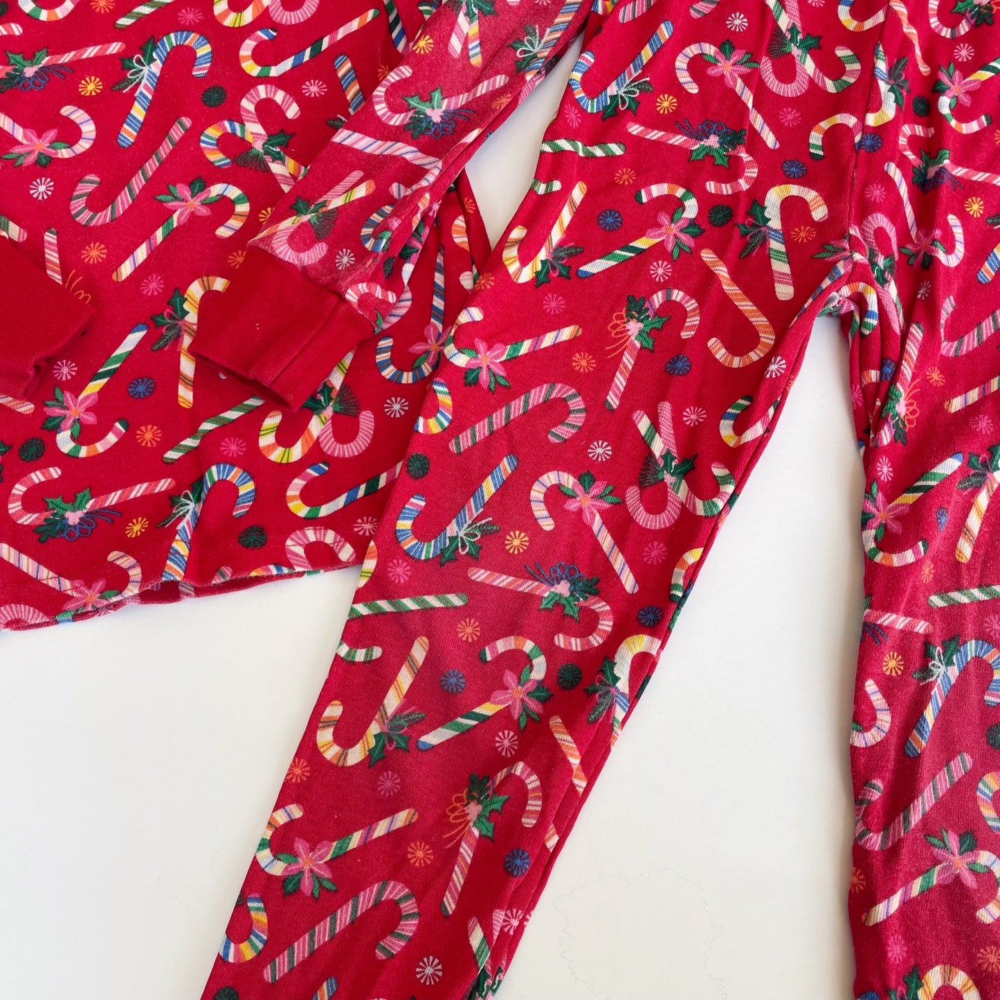 #118 | Size 4T | Gymboree Girls Rainbow Candy Cane Christmas Pajamas