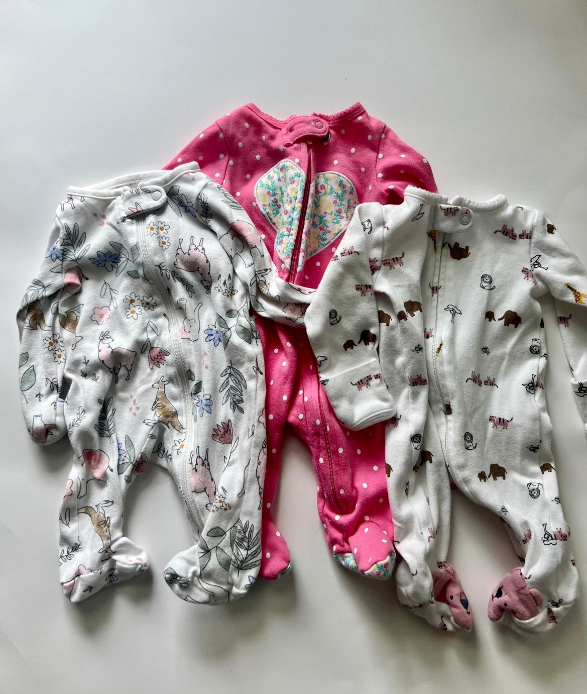 Girls Newborn Carter's Pajama Bundle - Set of 3