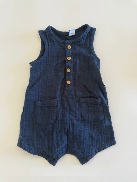#78 REDUCED Old Navy Navy Romper Boys 18-24M