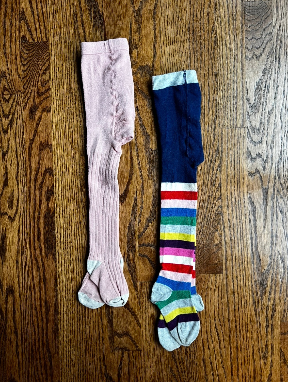 Seller #115 - Boden Girls 2-3Y Tights, 2 Pairs (Pink & Multicolor Stripe), GUC/VGUC