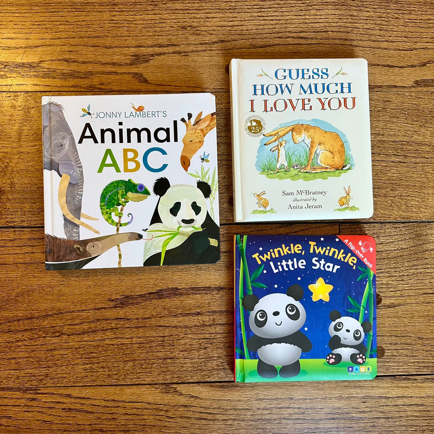 #95 Baby Books, set of 3, Animal ABC / Nursery Rhymes / Guess How Much I Love You