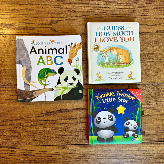 #95 Baby Books, set of 3, Animal ABC / Nursery Rhymes / Guess How Much I Love You