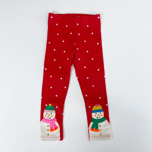 #118 | Size 3-4 y | Mini Boden Girls Snowman Leggings