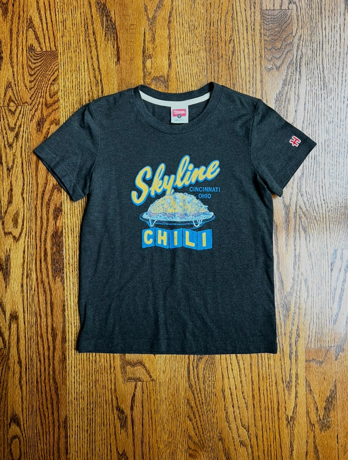 Seller #115 - Homage Boys/Gender Neutral Size 8 Skyline Chili Graphic Tee, VGUC