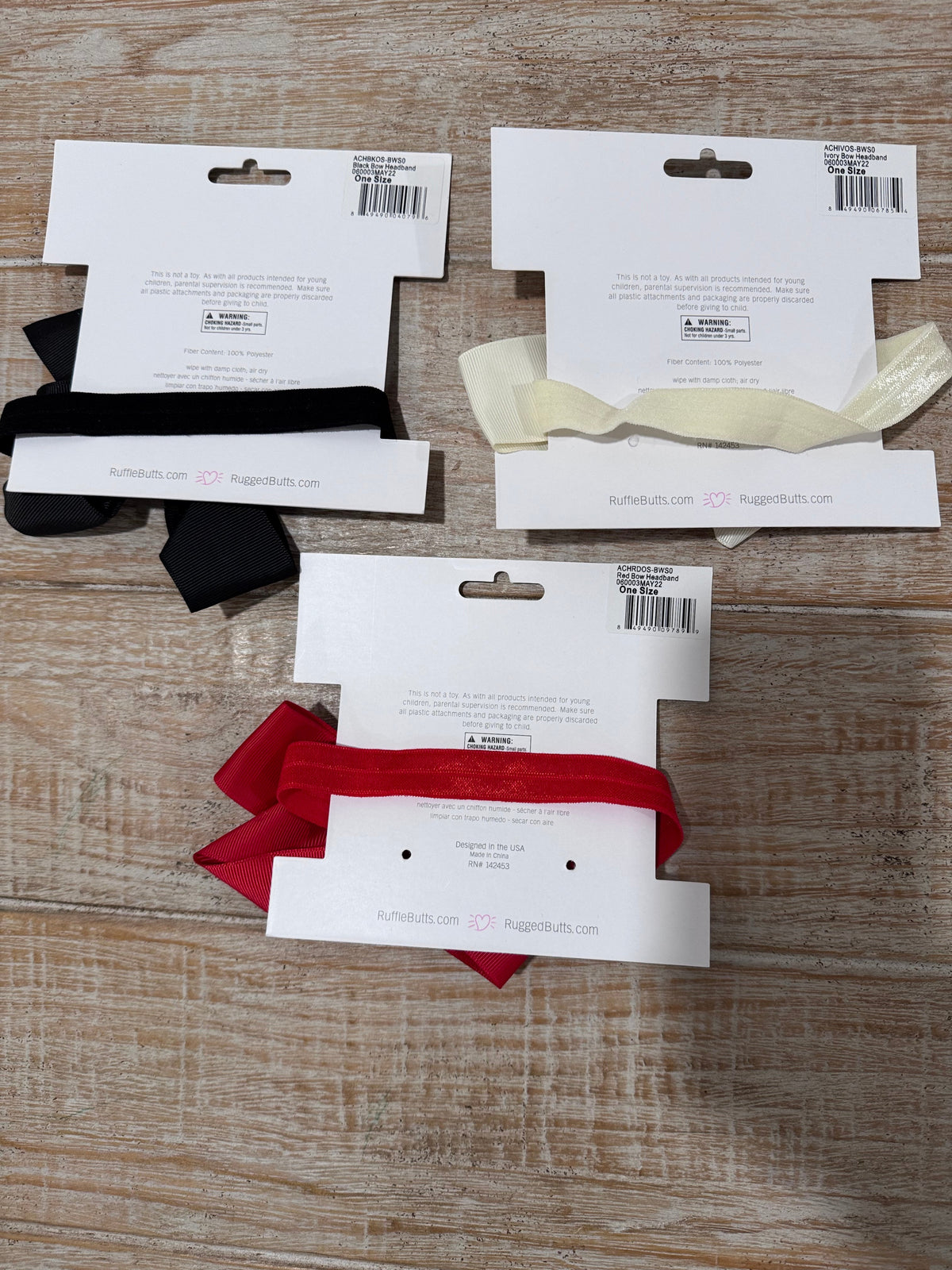 #108 Lot of 3 Rufflebutts Bows